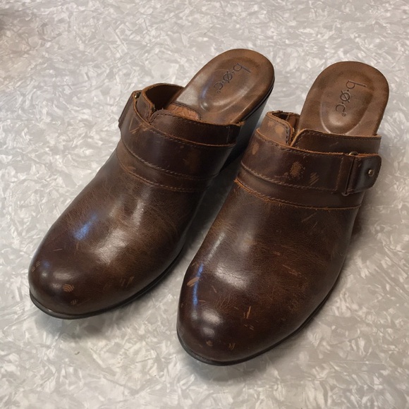 B.O.C by BORN Women’s Earley Brown Leather Mule Slip-On Clogs, Size 8 - NWOB - Picture 2 of 11
